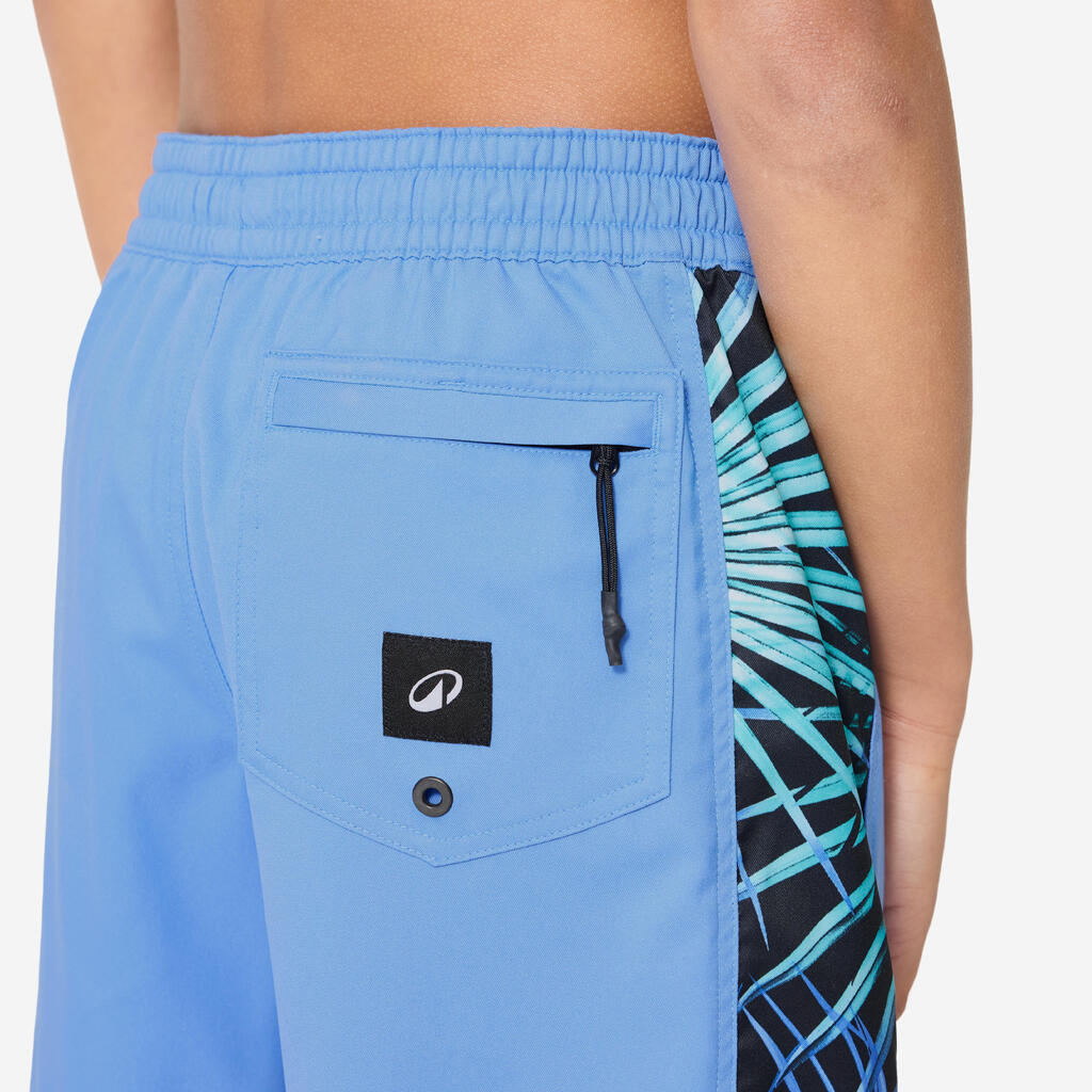 Boardshorts Surfen Jungen 900 Band blau