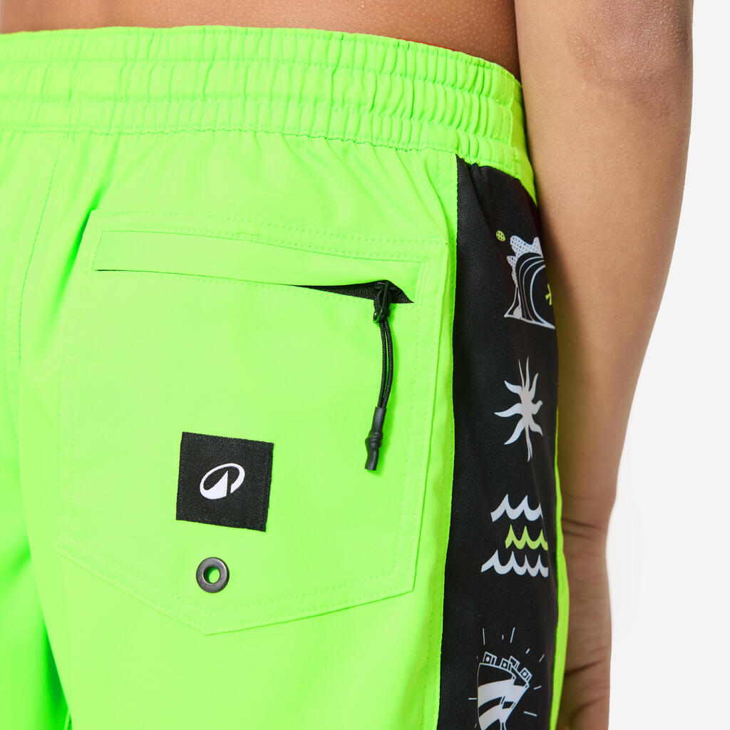 Boardshort surf Garçon - 900 Band vert