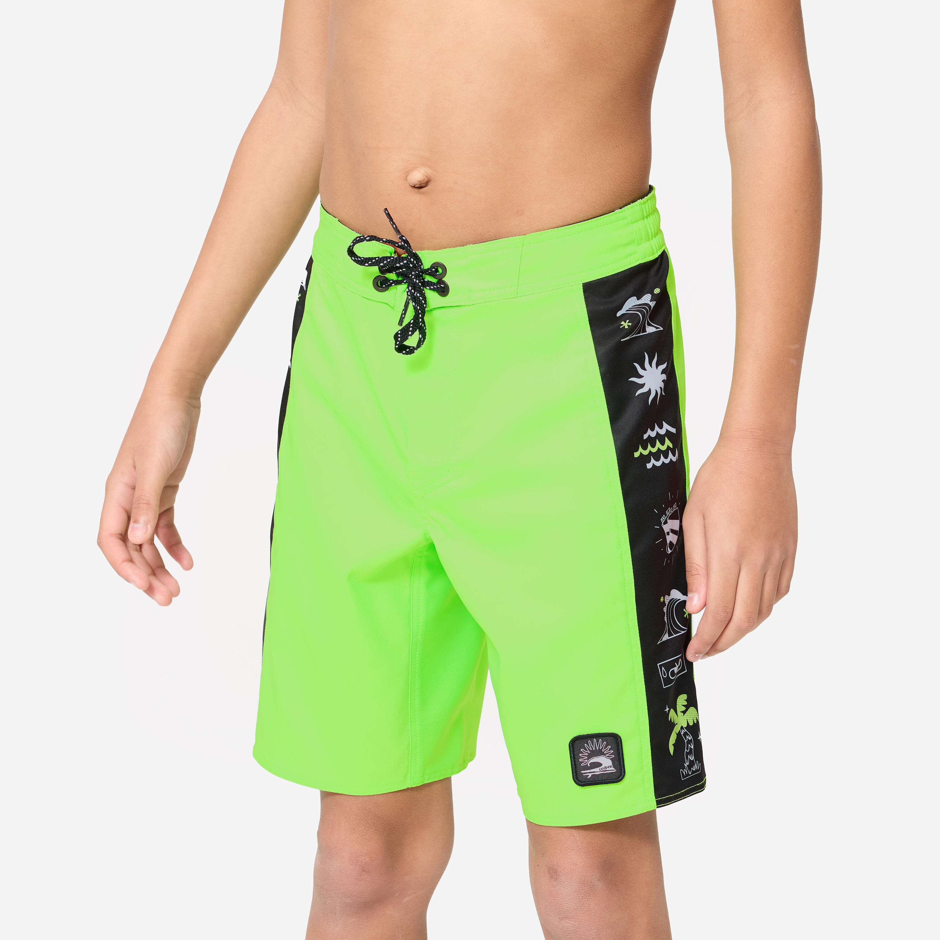 OLAIAN Boardshort voor surfen jongens 900 Band groen
