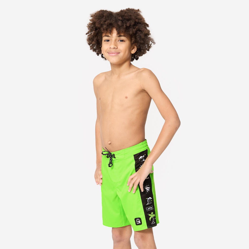 Boardshort surf Garçon - 900 Band vert