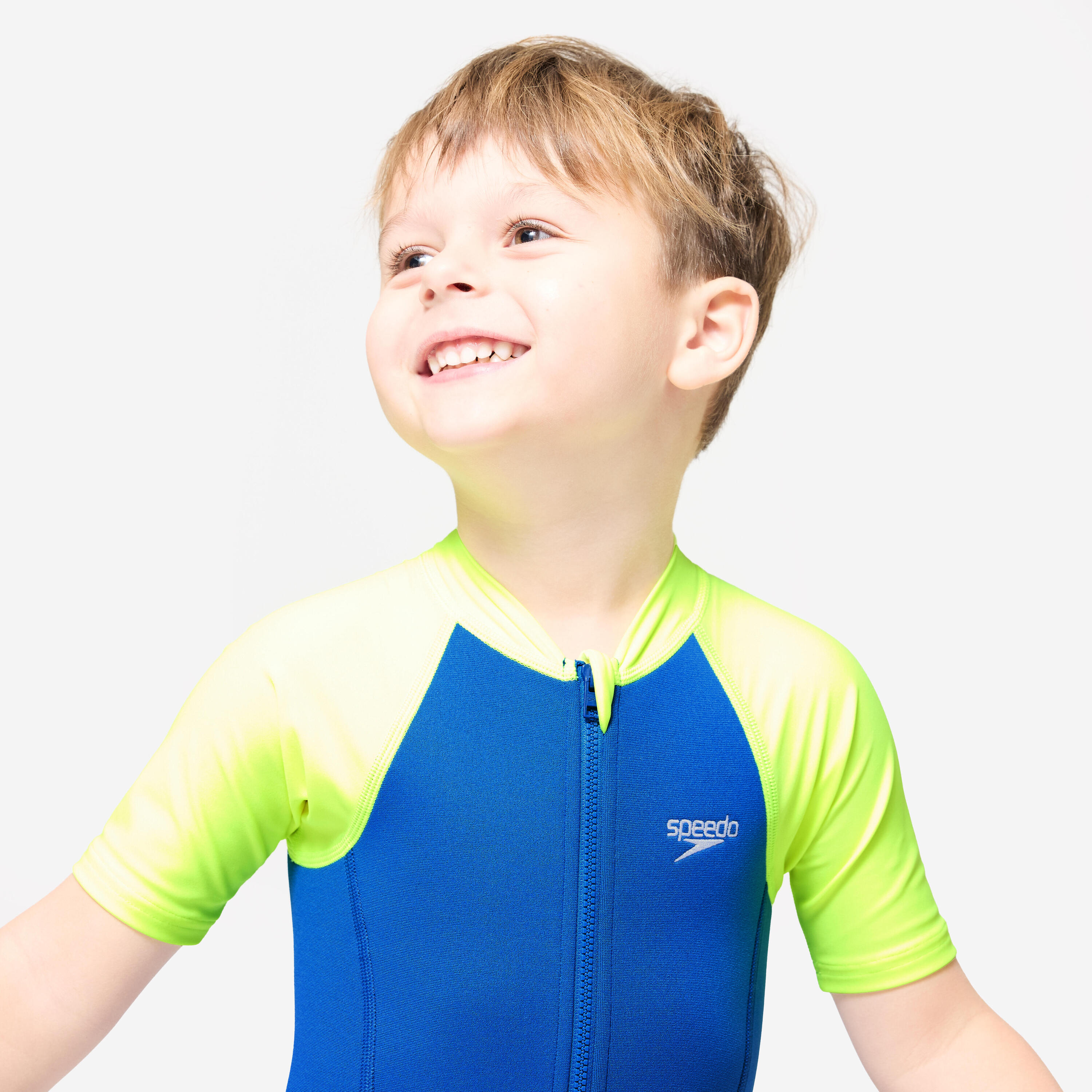 Combinaison néoprène shorty Natation Enfant 2-5 ans - Speedo bleu jaune 6/8