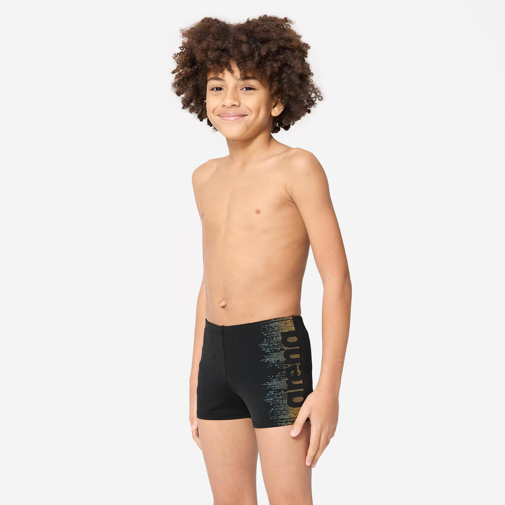 Boys’ swimming boxer - Arena black parrot blue