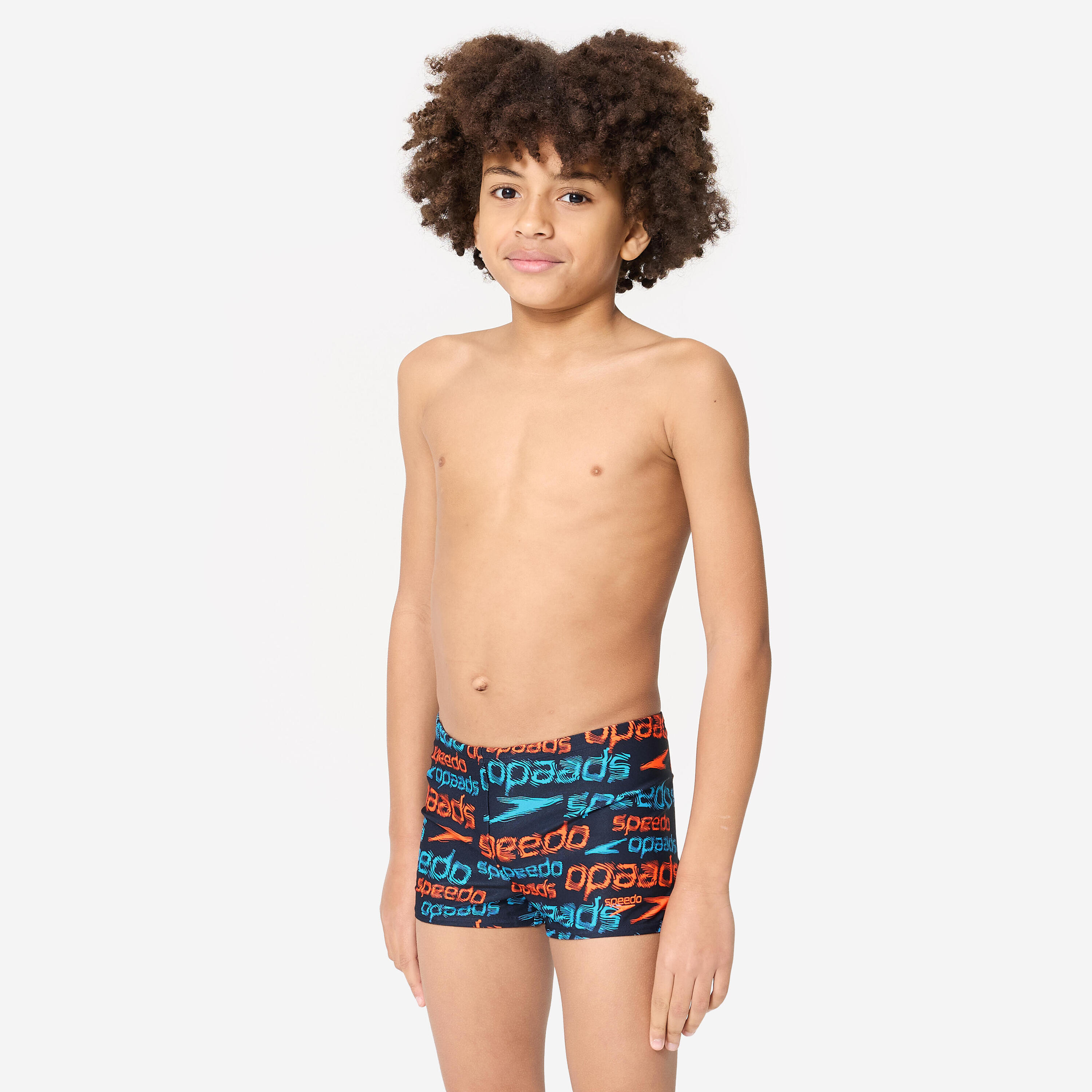 Bañador Bóxer Natación Speedo Endurance+ Niño Azul Marino / Azul / Naranja 2/5