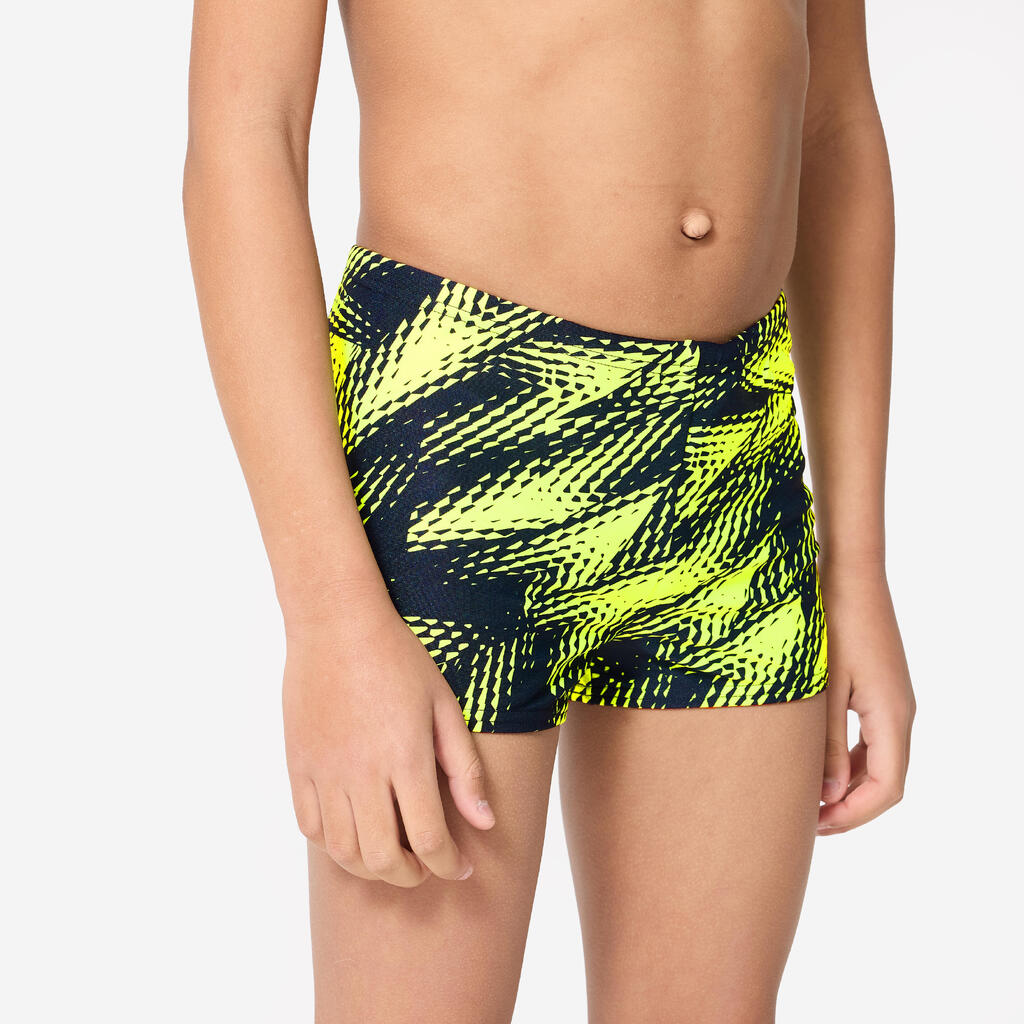Črne in rumene fantovske kopalke SPEEDO 