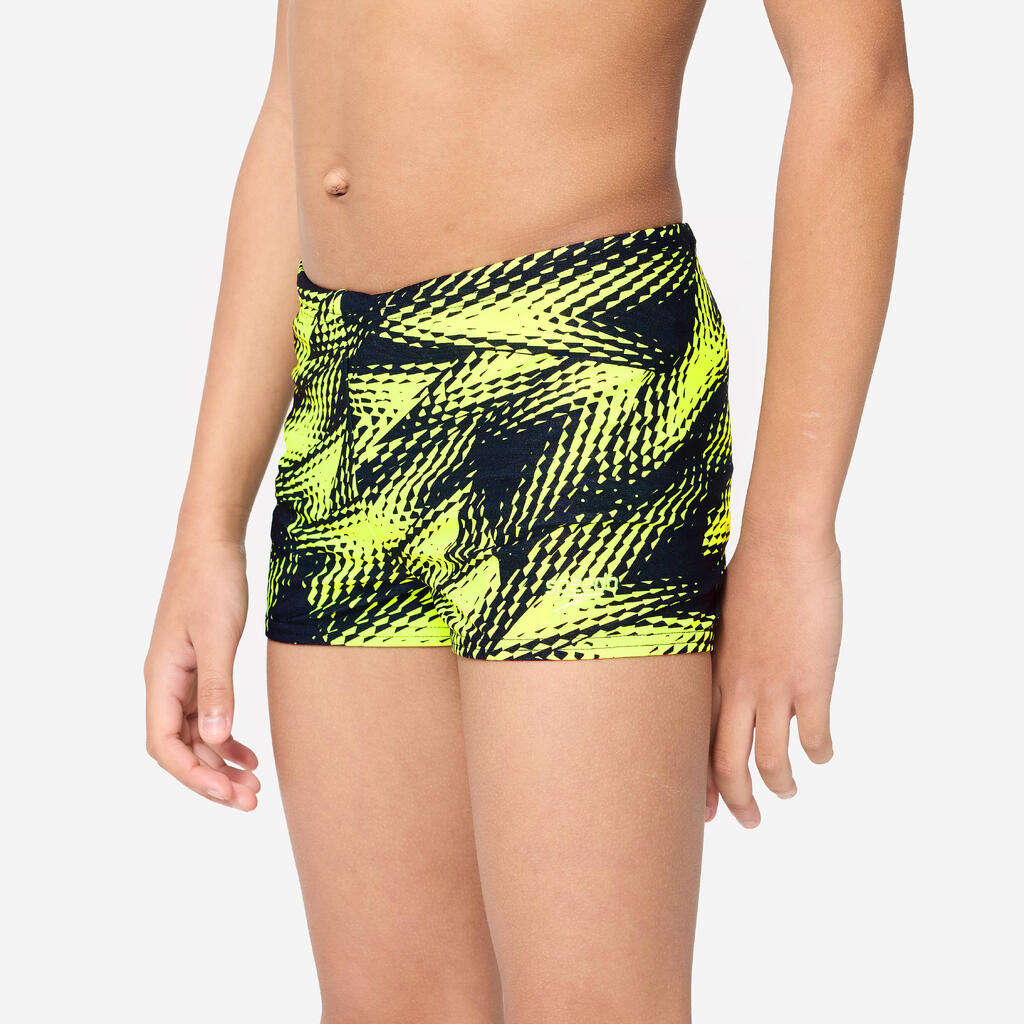 Črne in rumene fantovske kopalke SPEEDO 