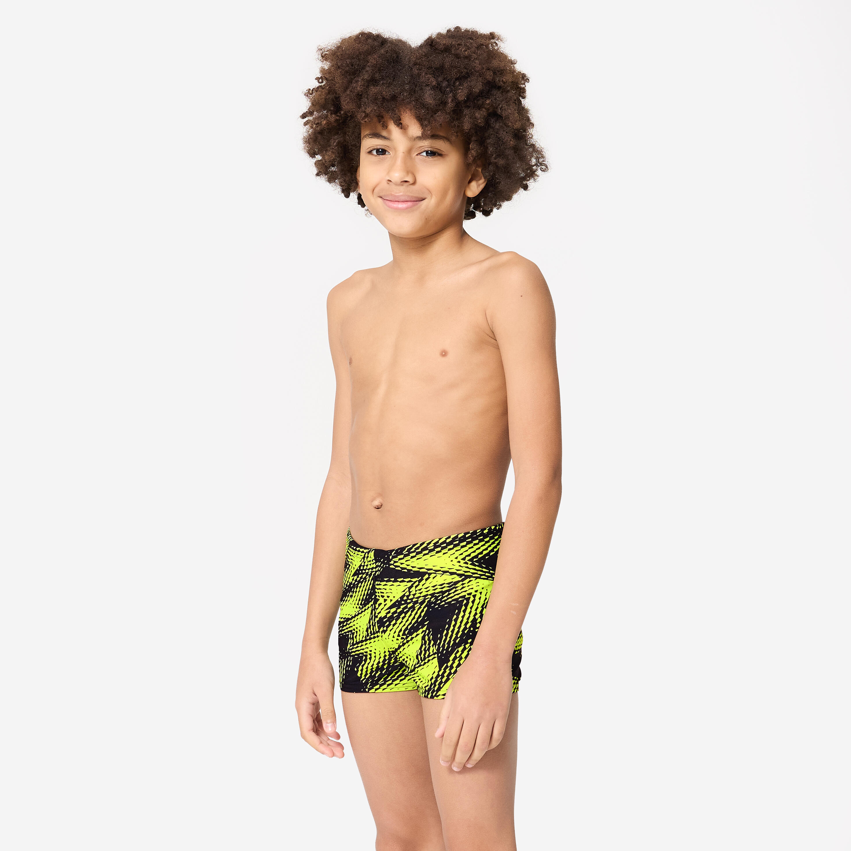 Bañador Bóxer Natación Speedo Niño Negro Amarillo Vuelta Al Cole 2/5
