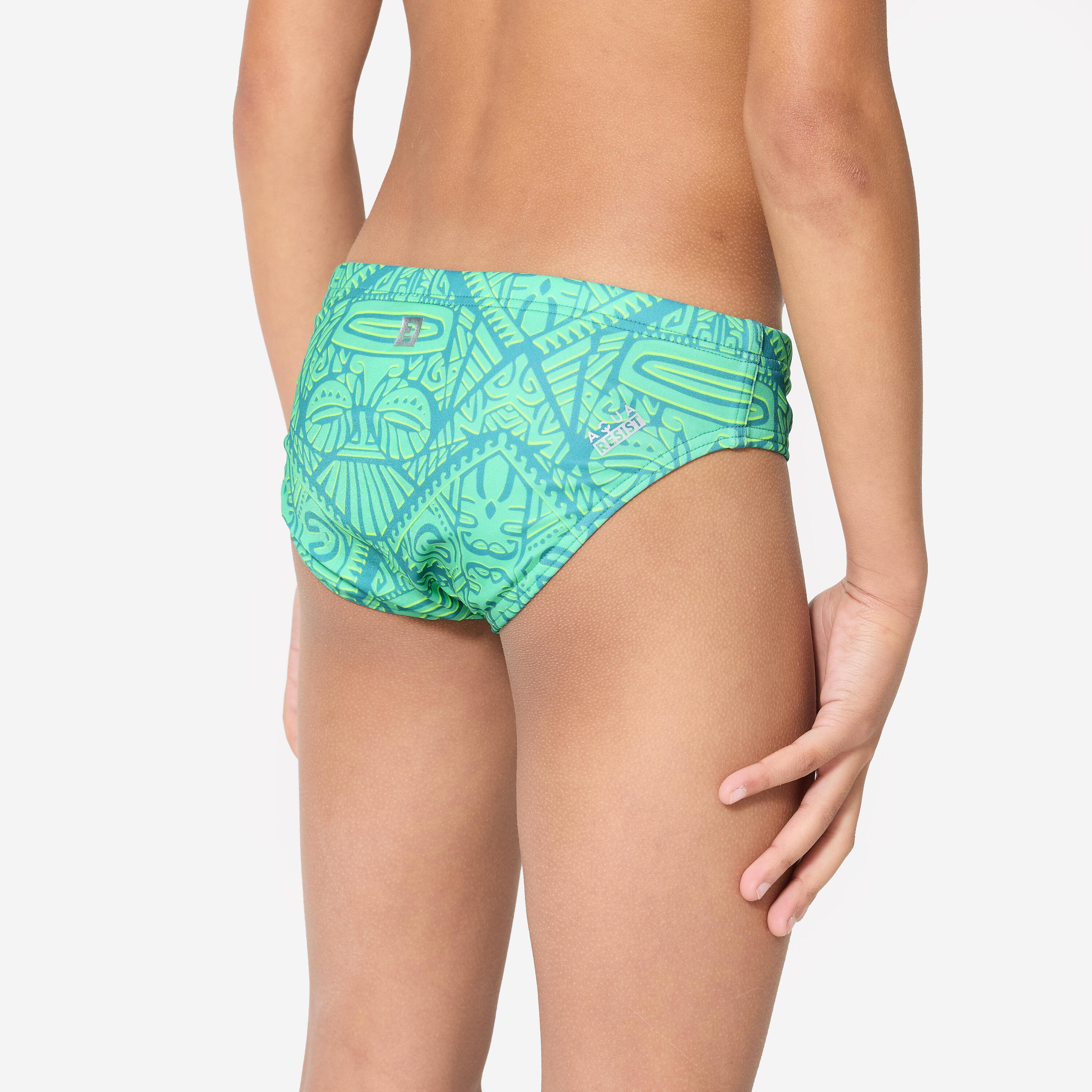Costume pallanuoto ragazzo TIKI turchese 4/4