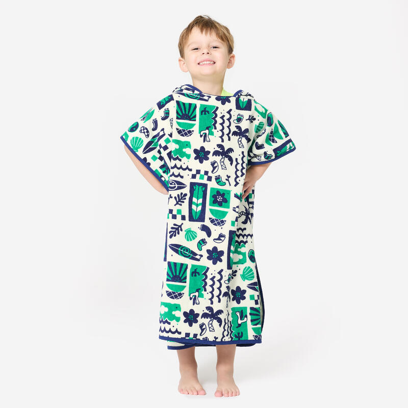 Poncho surf Criança de 110 a 135 cm - 500 Naive azul