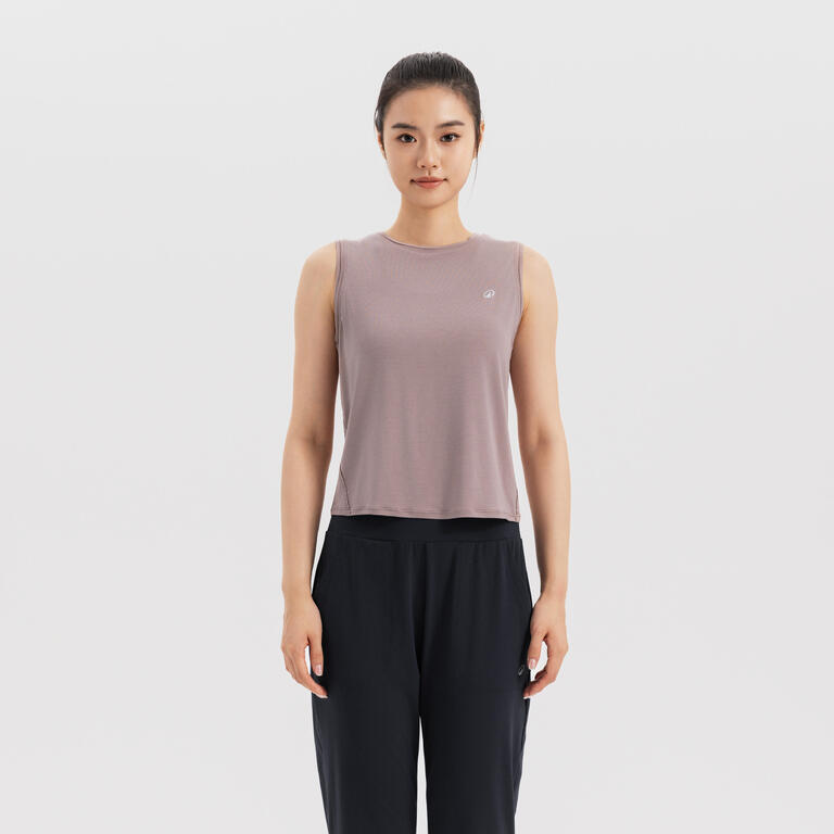 Kimjaly Women's Yoga Tank Top CN 520 Silk - Frosted Brown