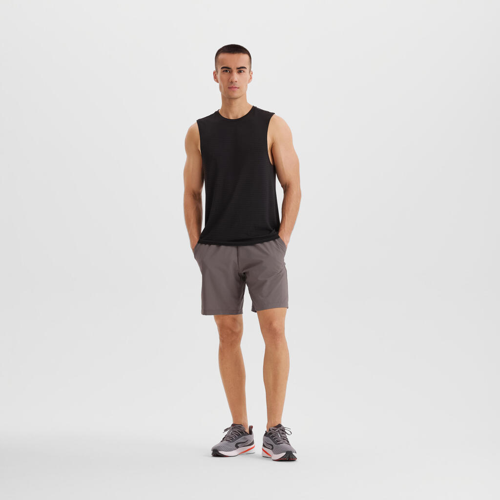DEBARDEUR DE RUNNING 500 CONFORT SANS COUTURES LATERALES VERT FUMÉ