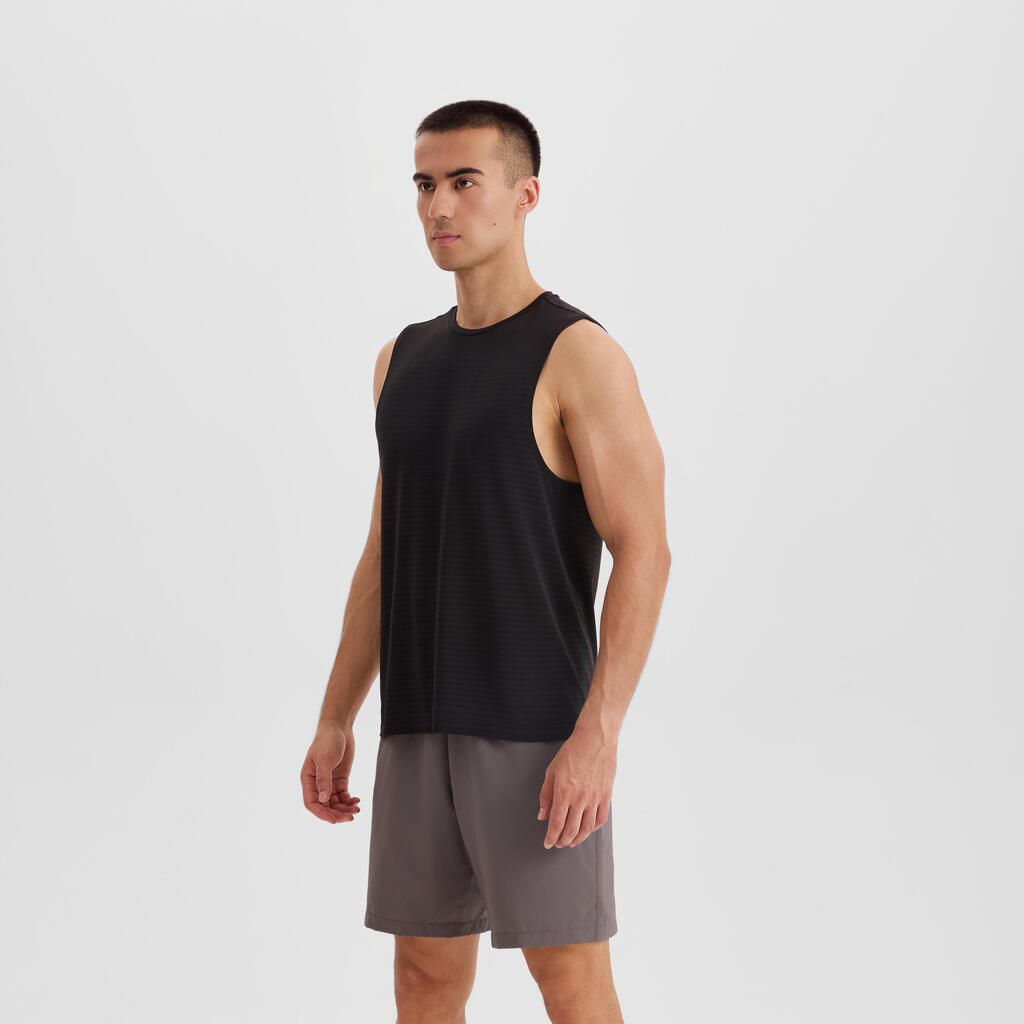 DEBARDEUR DE RUNNING 500 CONFORT SANS COUTURES LATERALES VERT FUMÉ
