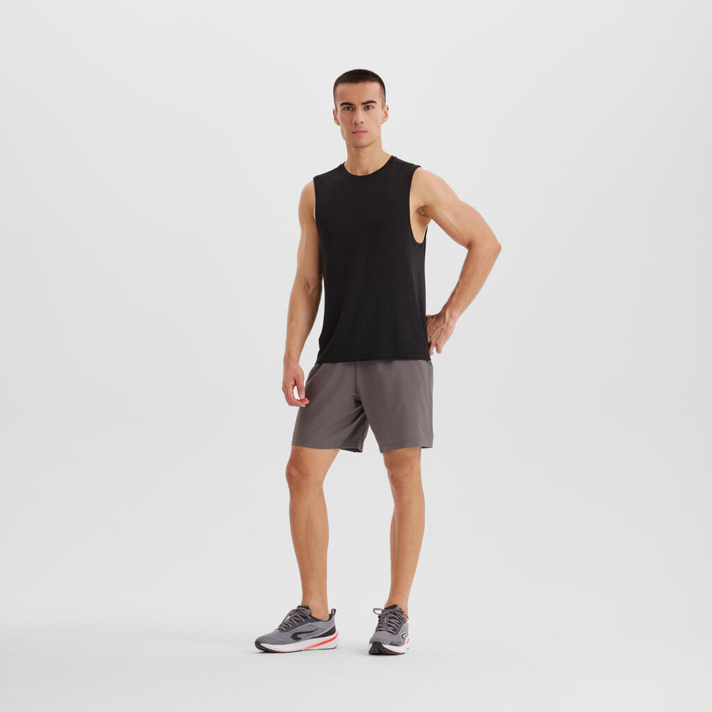 DEBARDEUR DE RUNNING 500 CONFORT SANS COUTURES LATERALES VERT FUMÉ