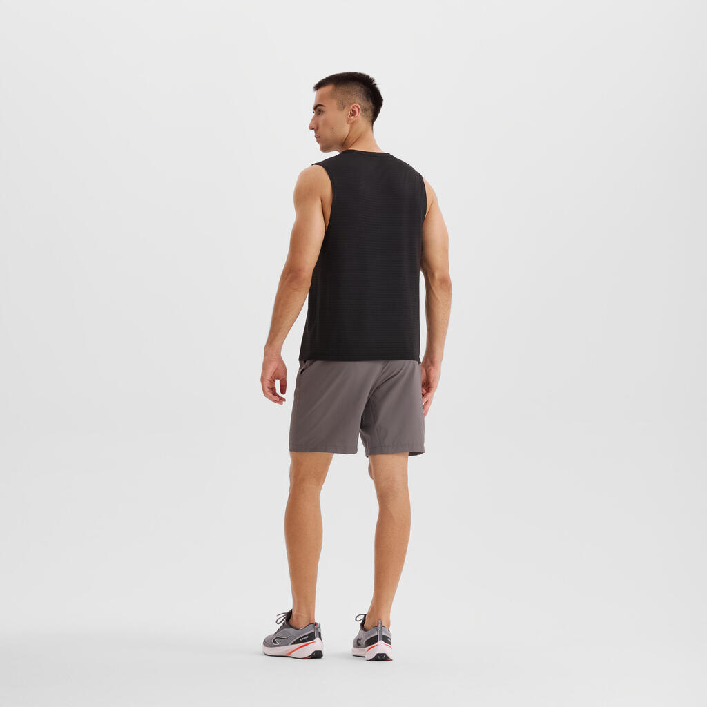 DEBARDEUR DE RUNNING 500 CONFORT SANS COUTURES LATERALES VERT FUMÉ