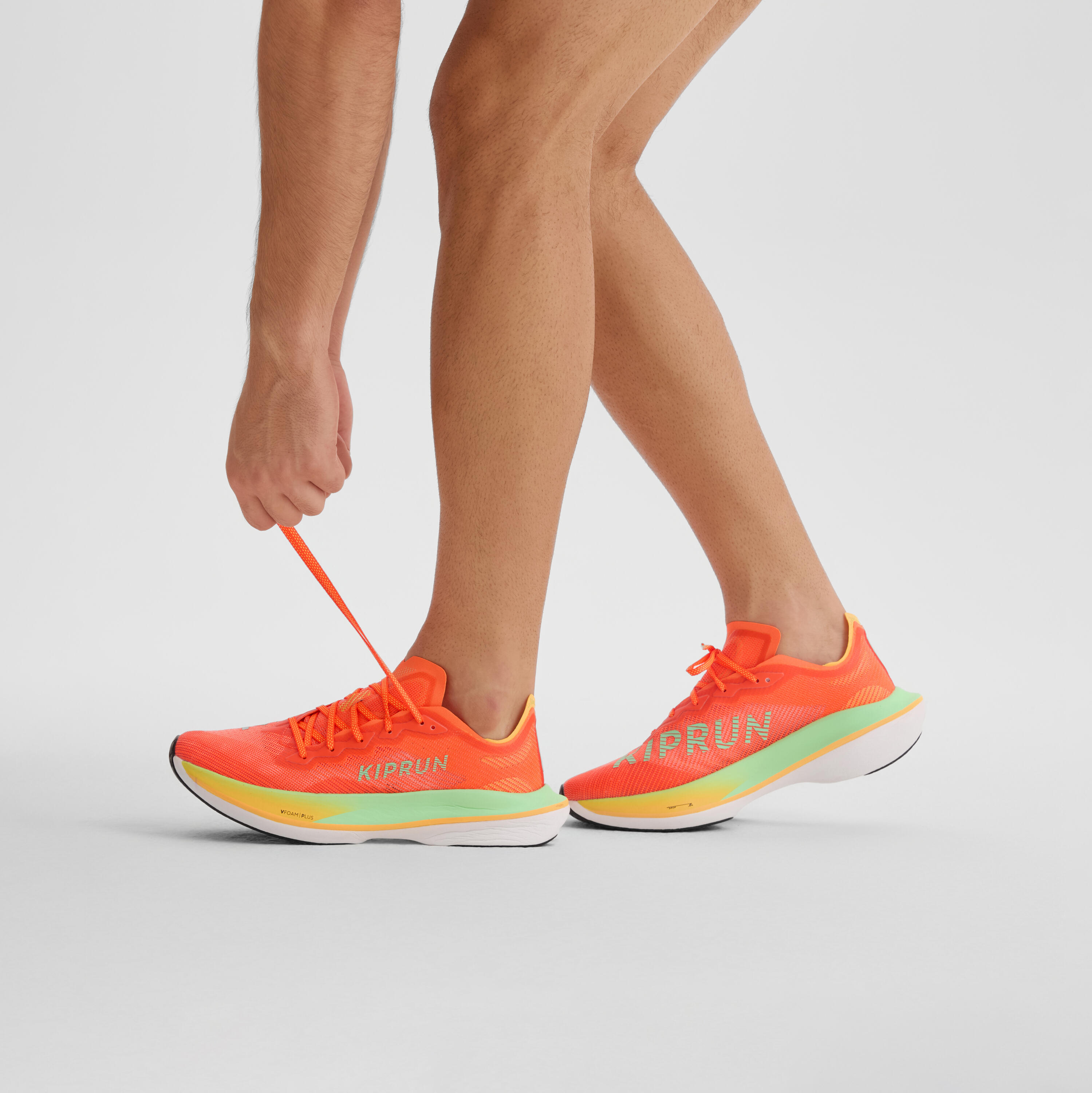 Laufschuhe Herren mit Carbon-Platte - KD900X LD2 orange/grün 10/10