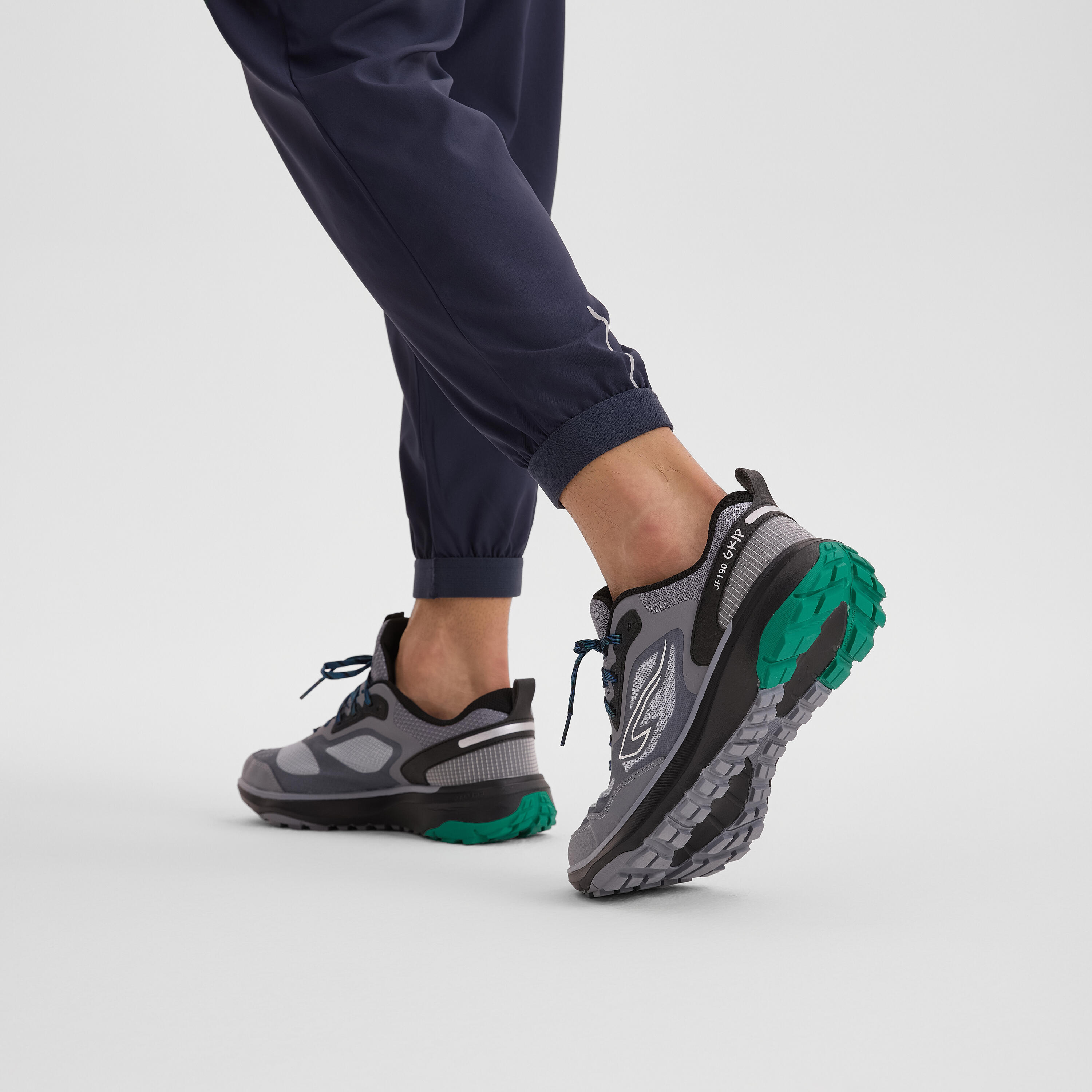 Men Kiprun JF 190 Grip Trail Running Shoes - Silver Grey - Image 10