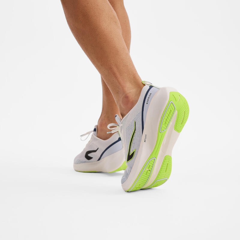 Chaussures de Running Homme - Kiprun Cushion 500 Blanc Jaune