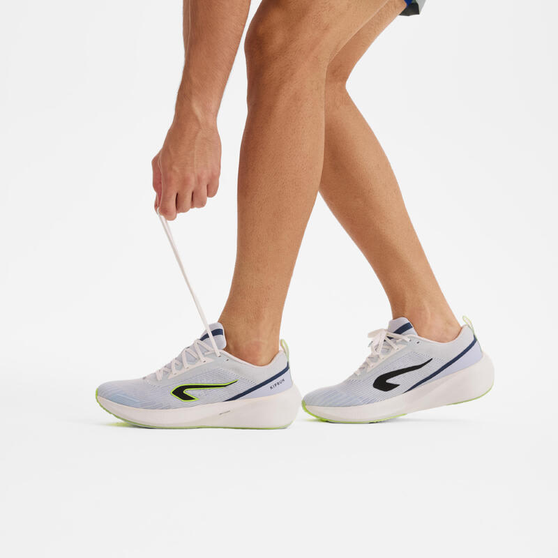 Chaussures de Running Homme - Kiprun Cushion 500 Blanc Jaune