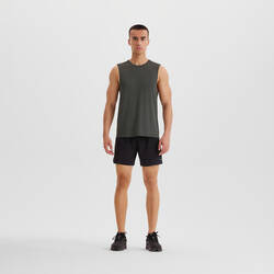 500 COMFORT RUNNING TANK TOP WITH NO SIDE SEAMS - SMOKY GREEN