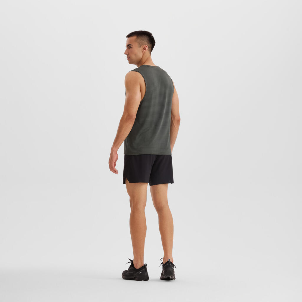 DEBARDEUR DE RUNNING 500 CONFORT SANS COUTURES LATERALES VERT FUMÉ