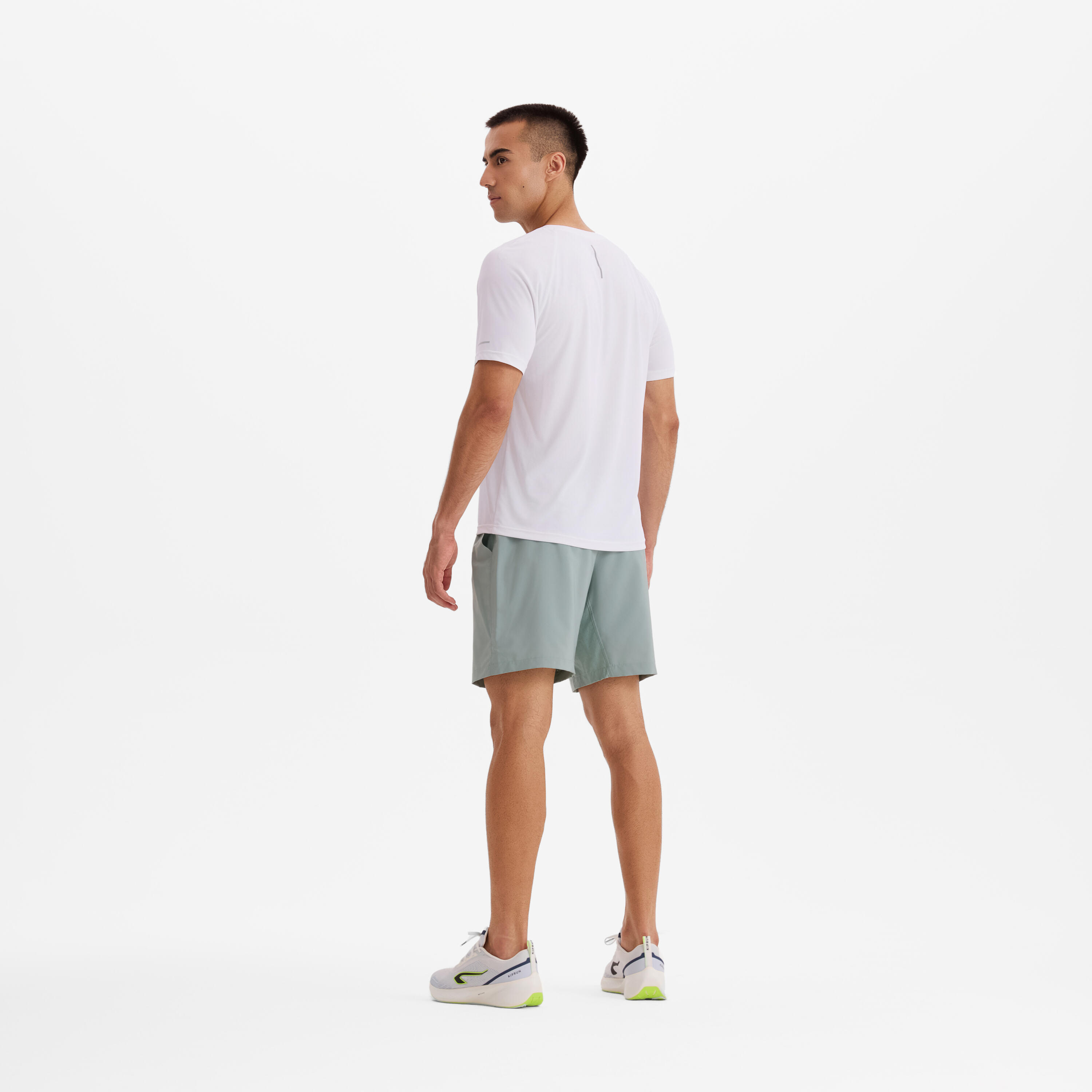 Men's Running Shorts - KIPRUN Run 500 Dry - Frozen green