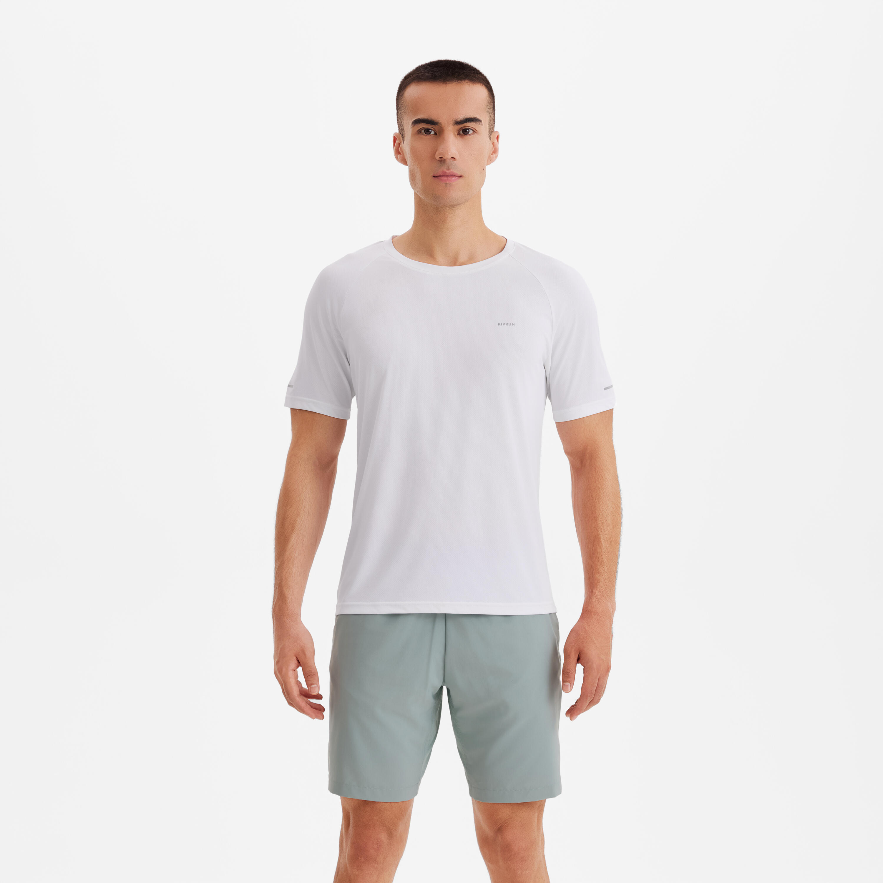 Men's Running Shorts - KIPRUN Run 500 Dry - Frozen green