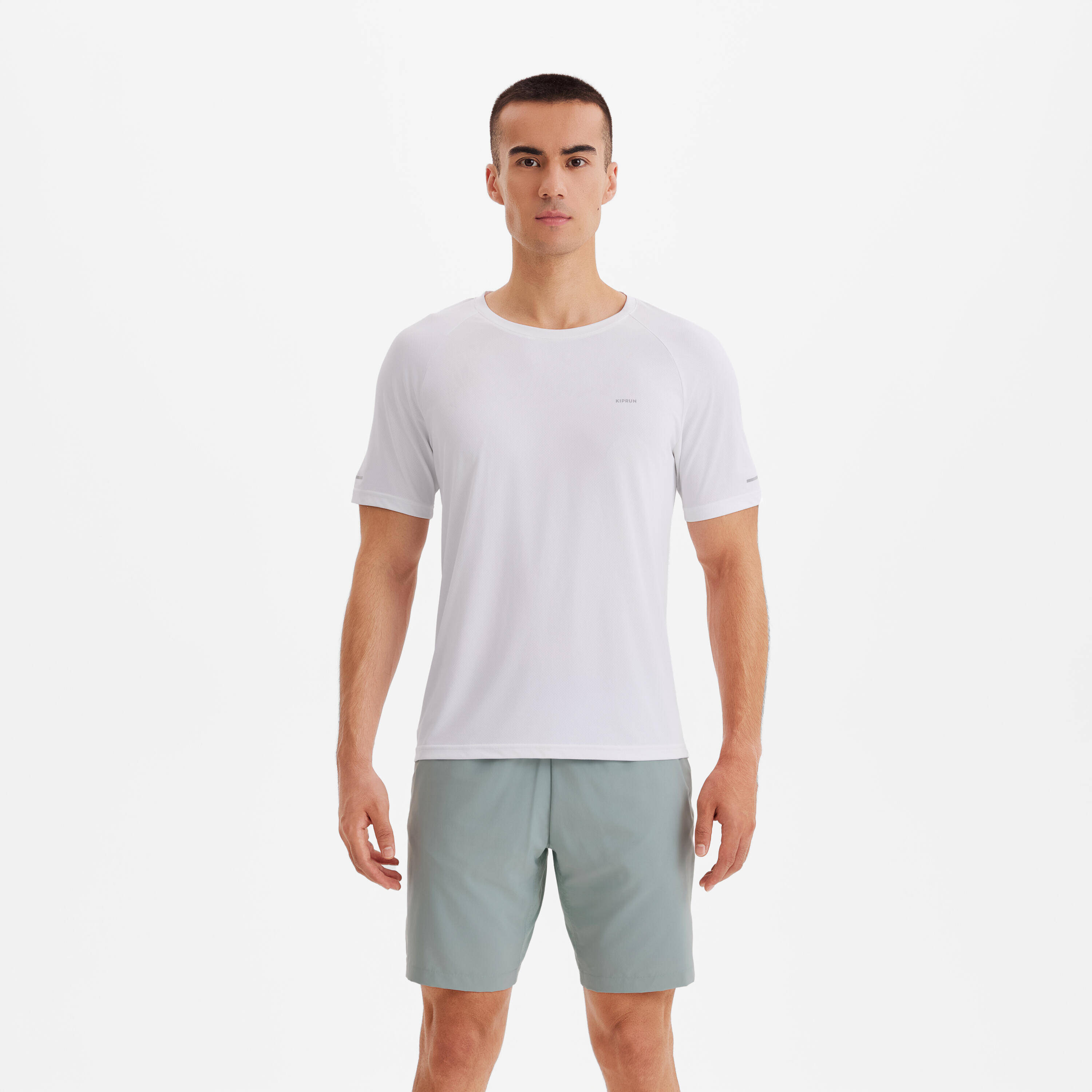 Men's Running Shorts - KIPRUN Run 500 Dry - Frozen green -  2