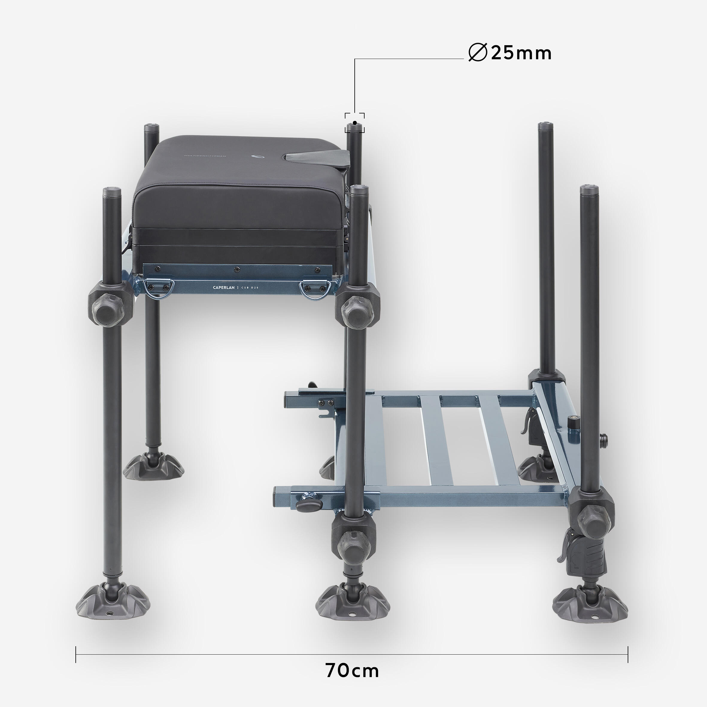 Viskist voor witvissen en feedervissen CSB D25 Light zwart 2/15