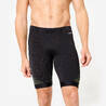 Men's Swimming Jammer 500 Fiti Secure Fit & Durable Black Yellow