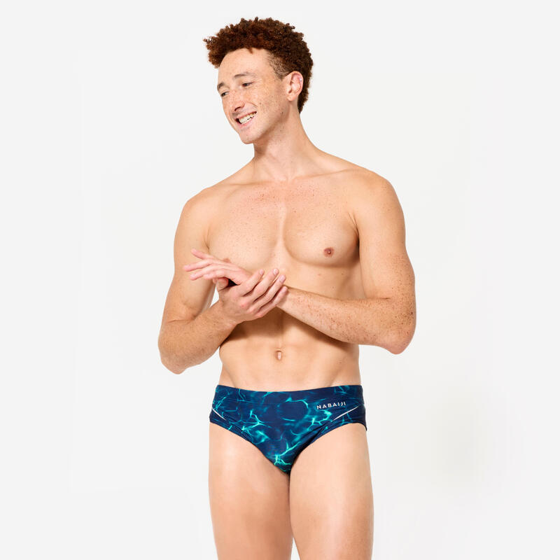 Slip de bain natation Homme - 900 tiare bleu vert