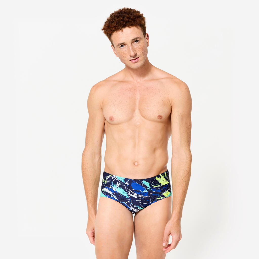 Slip de bain bandeau natation Homme - 900 Motu bleu vert