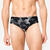 Maillot de bain natation homme slip900 print all ice noir blanc
