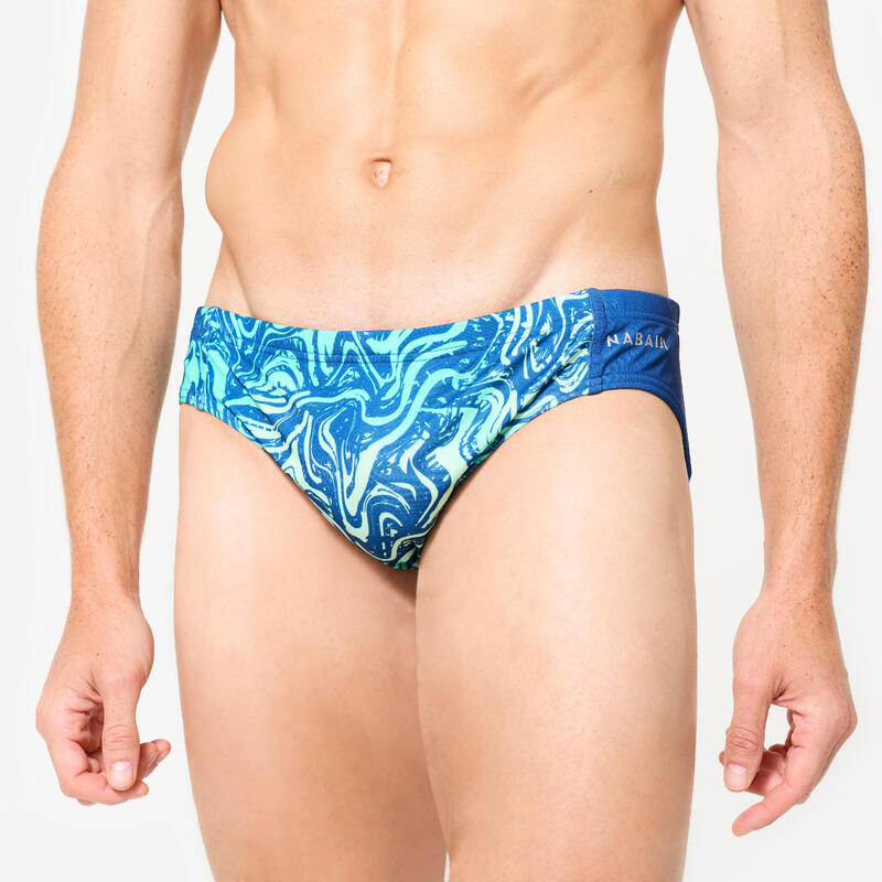 Slip de bain water polo Homme - 500 All Vai turquoise