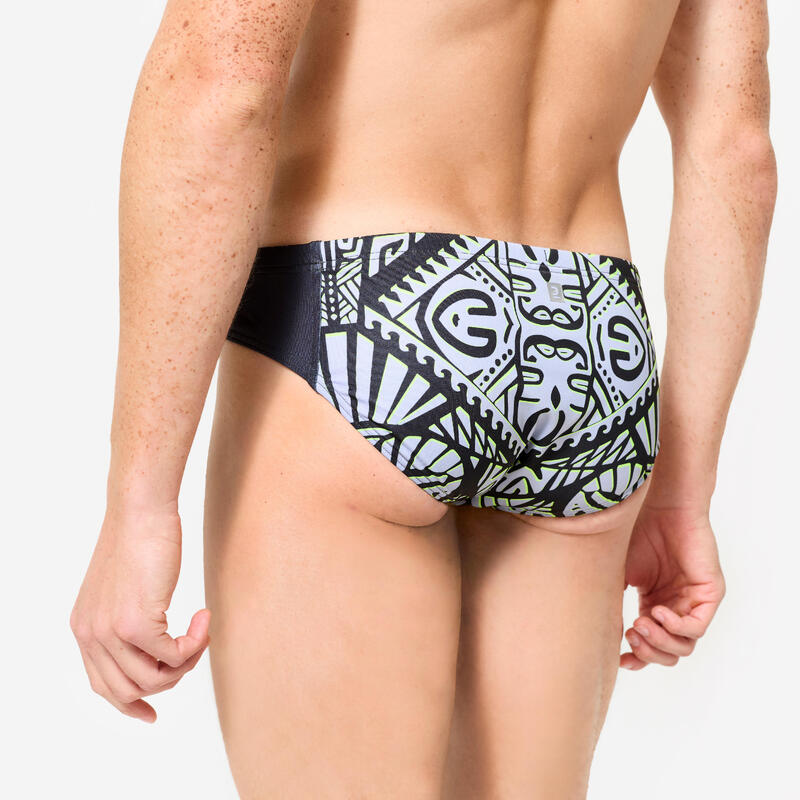 Slip de bain water polo Homme - 500 Tiki gris