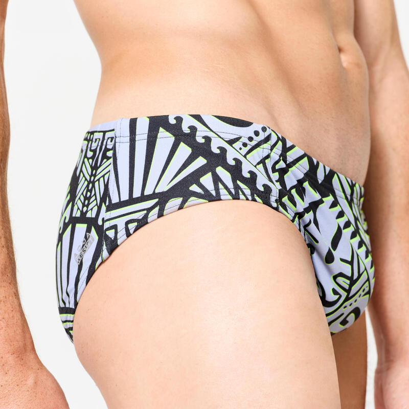 Slip de bain water polo Homme - 500 Tiki gris