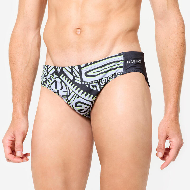 Slip de bain water polo Homme - 500 Tiki gris