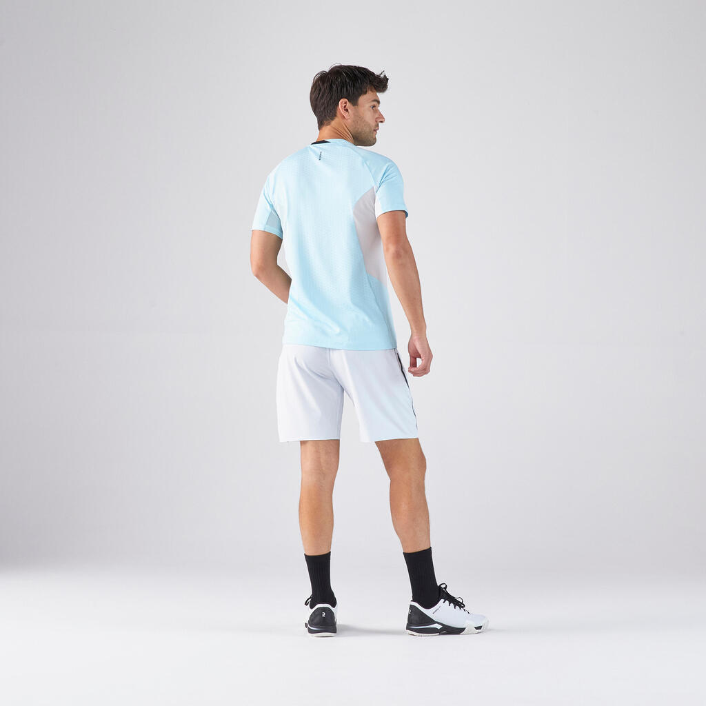 Sivo-crna muška majica kratkih rukava za padel KUIKMA 900