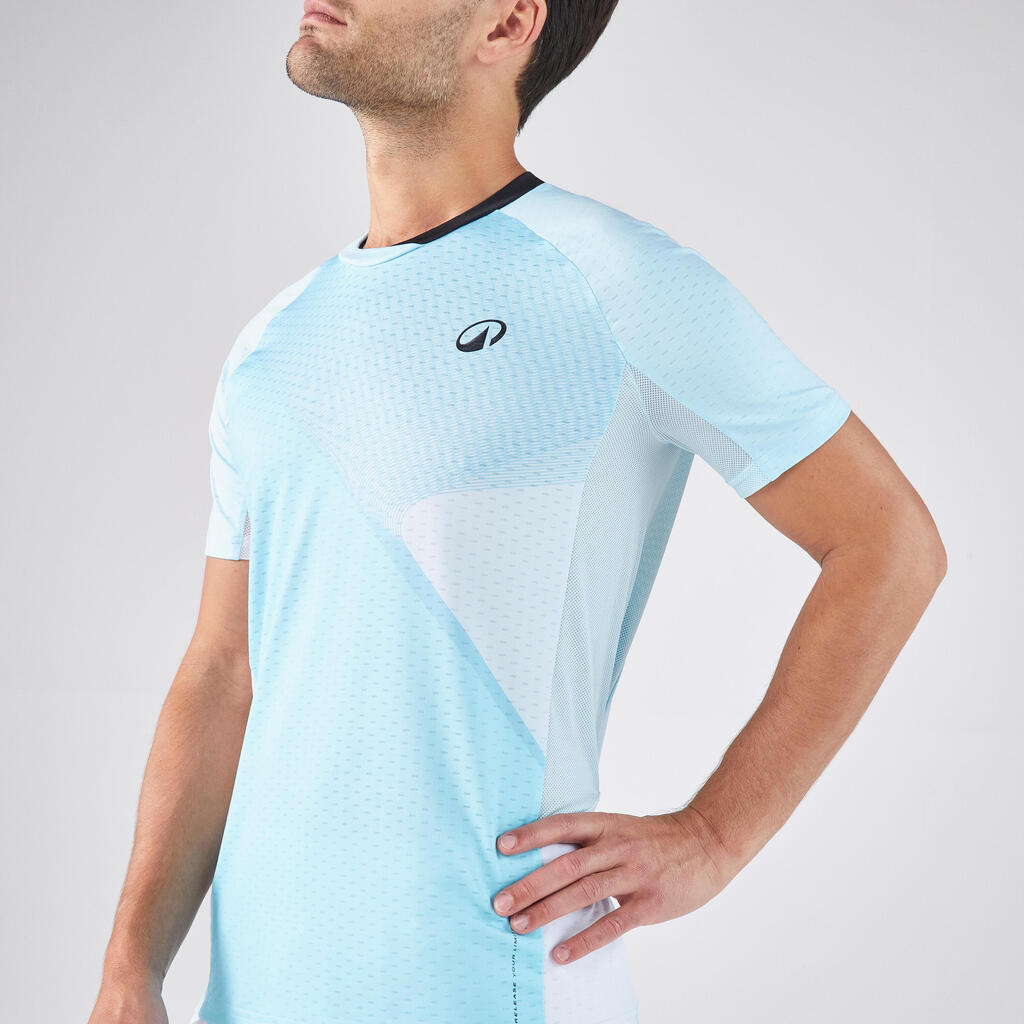 Men's Padel Technical Short-Sleeved T-Shirt Kuikma 900 - Grey/Black