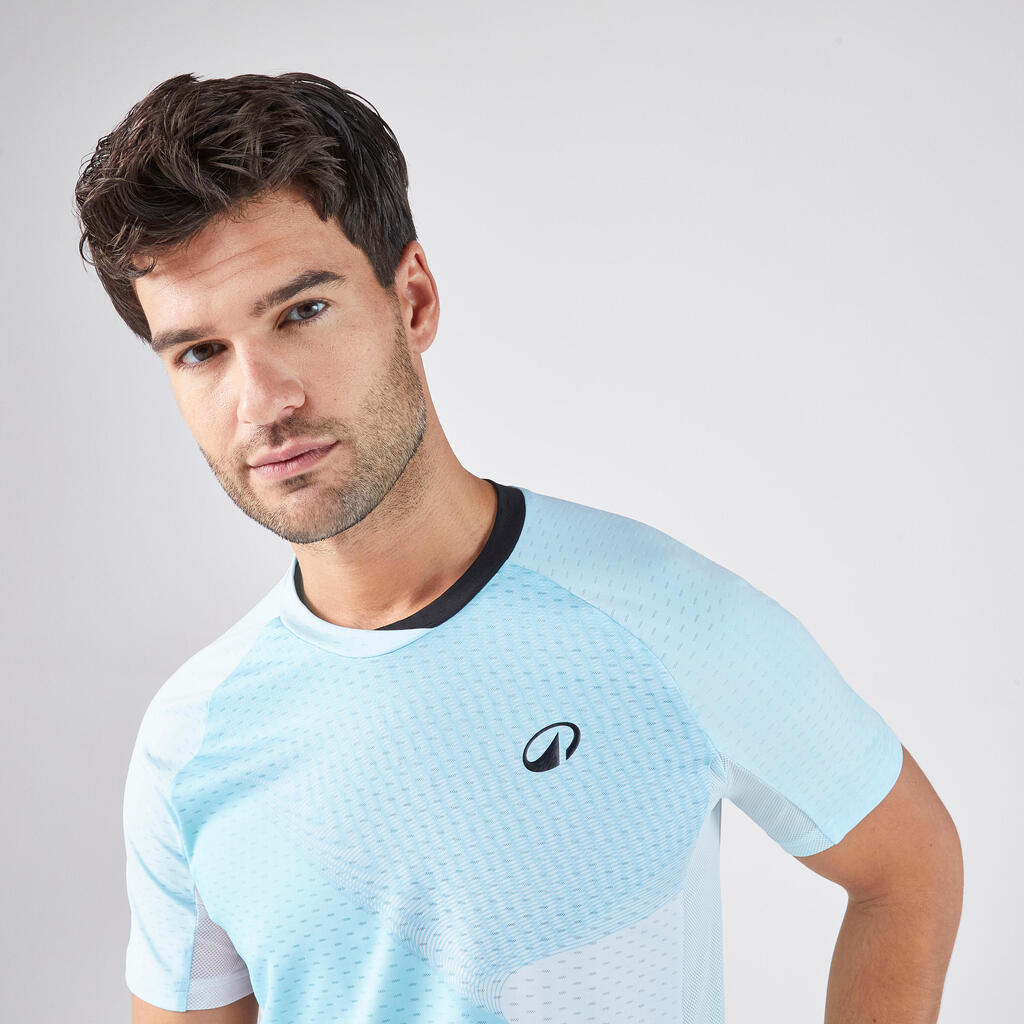 Men's Padel Technical Short-Sleeved T-Shirt Kuikma 900 - Grey/Black