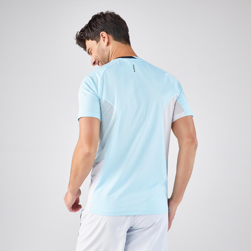 Men's Padel Technical Short-Sleeved T-Shirt Kuikma 900 - Grey/Black