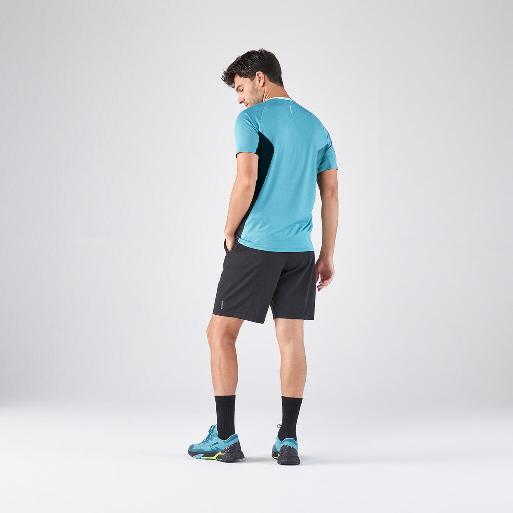 Men's Padel Technical Short-Sleeved T-Shirt Kuikma 900 - Grey/Black
