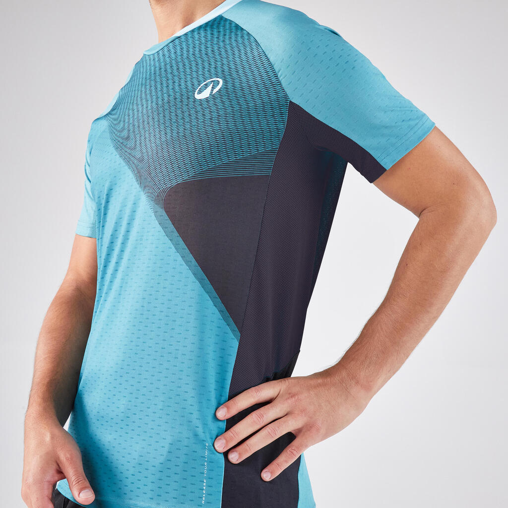 Men's Padel Technical Short-Sleeved T-Shirt Kuikma 900 - Grey/Black