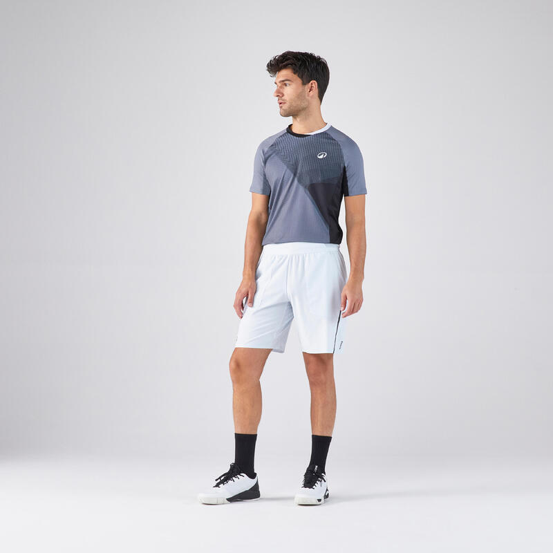 Calções de padel respiráveis Dry + Homem azul claro