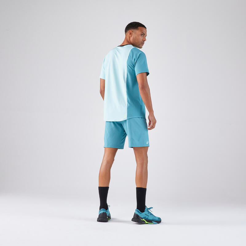 Ademende padelshort voor heren Dry blauw