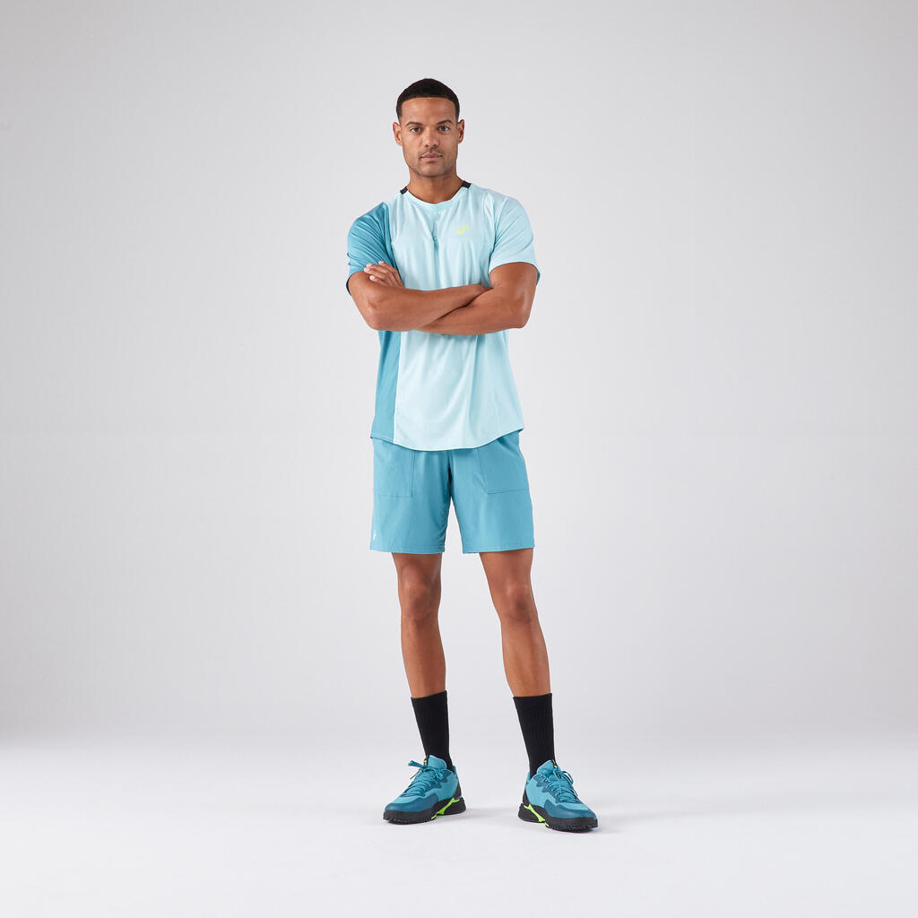 Crno-narandžasta muška majica kratkih rukava za padel DRY