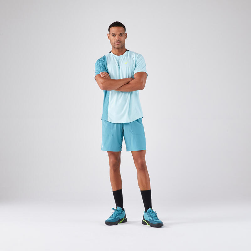 T-shirt de padel respirável - Dry Homem azul