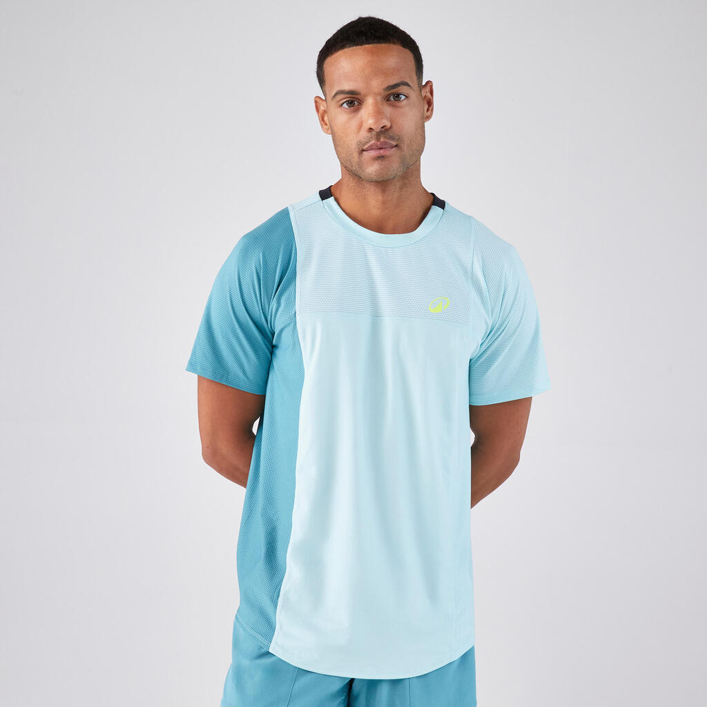T-shirt de padel manches courtes respirant Homme - Dry Bleu