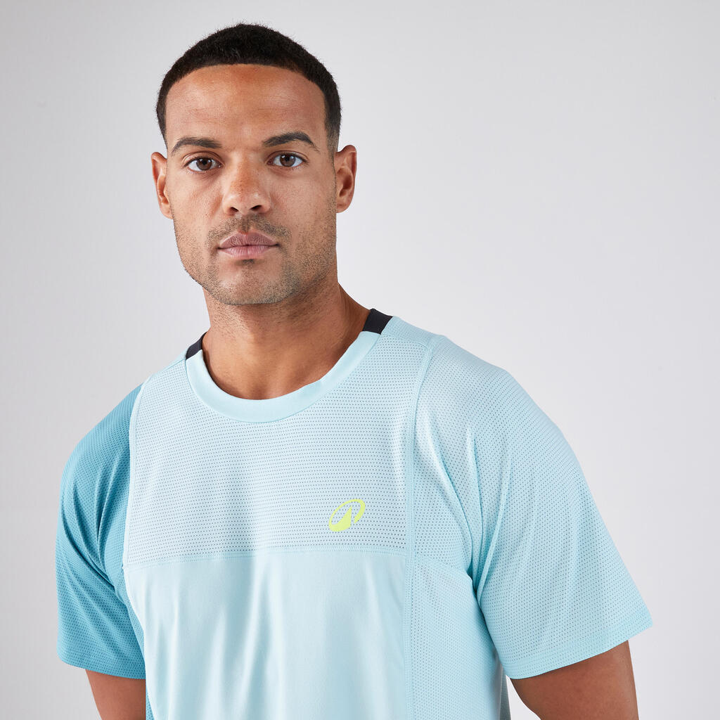 T-shirt de padel manches courtes respirant Homme - Dry Bleu turquoise