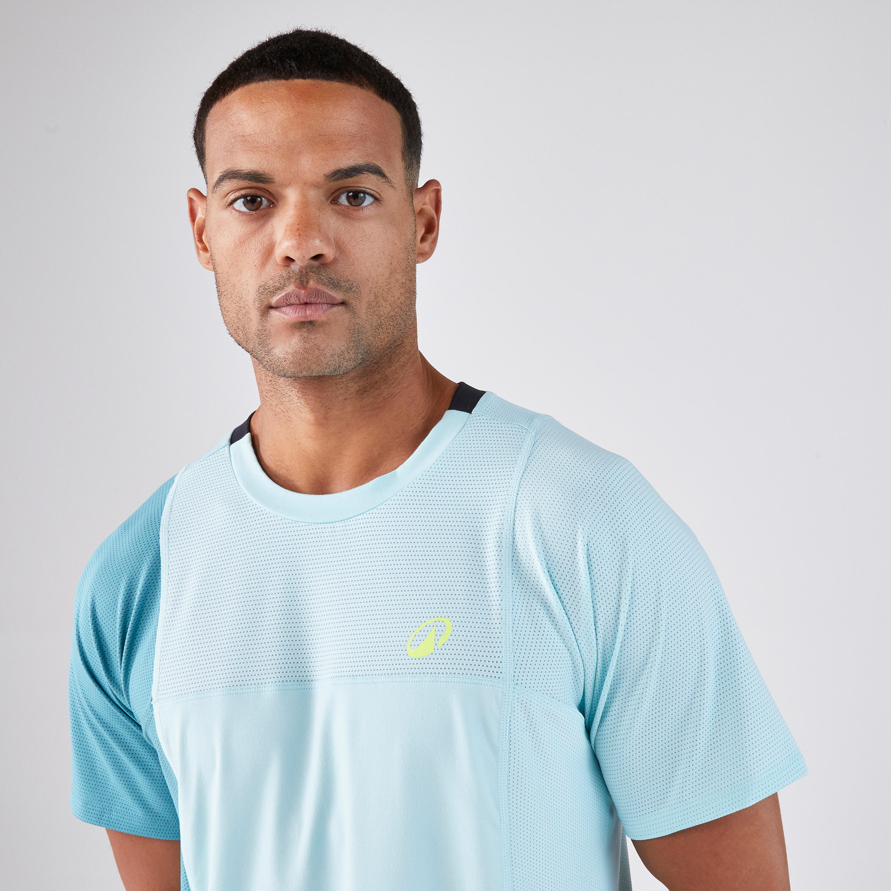 Ademend padelshirt met korte mouwen voor heren Dry blauw 5/7
