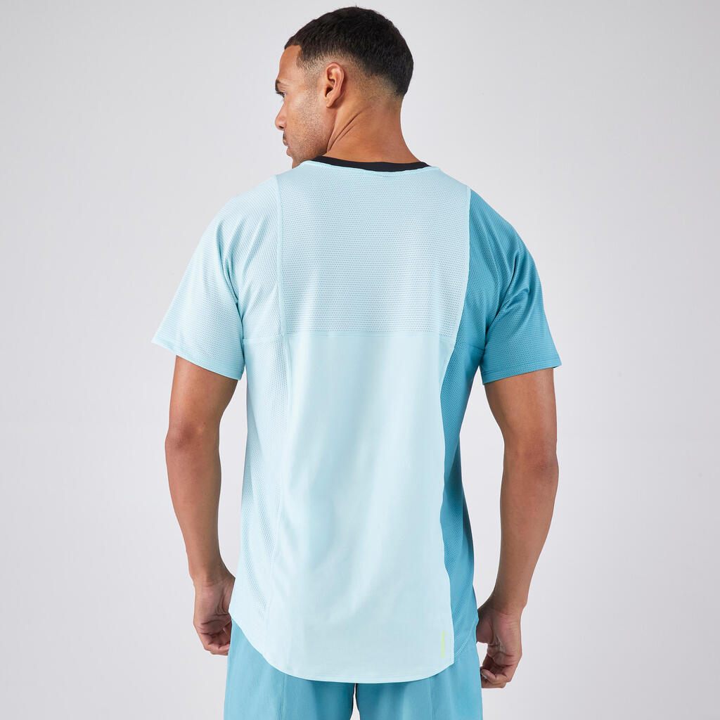 T-shirt de padel manches courtes respirant Homme - Dry Bleu