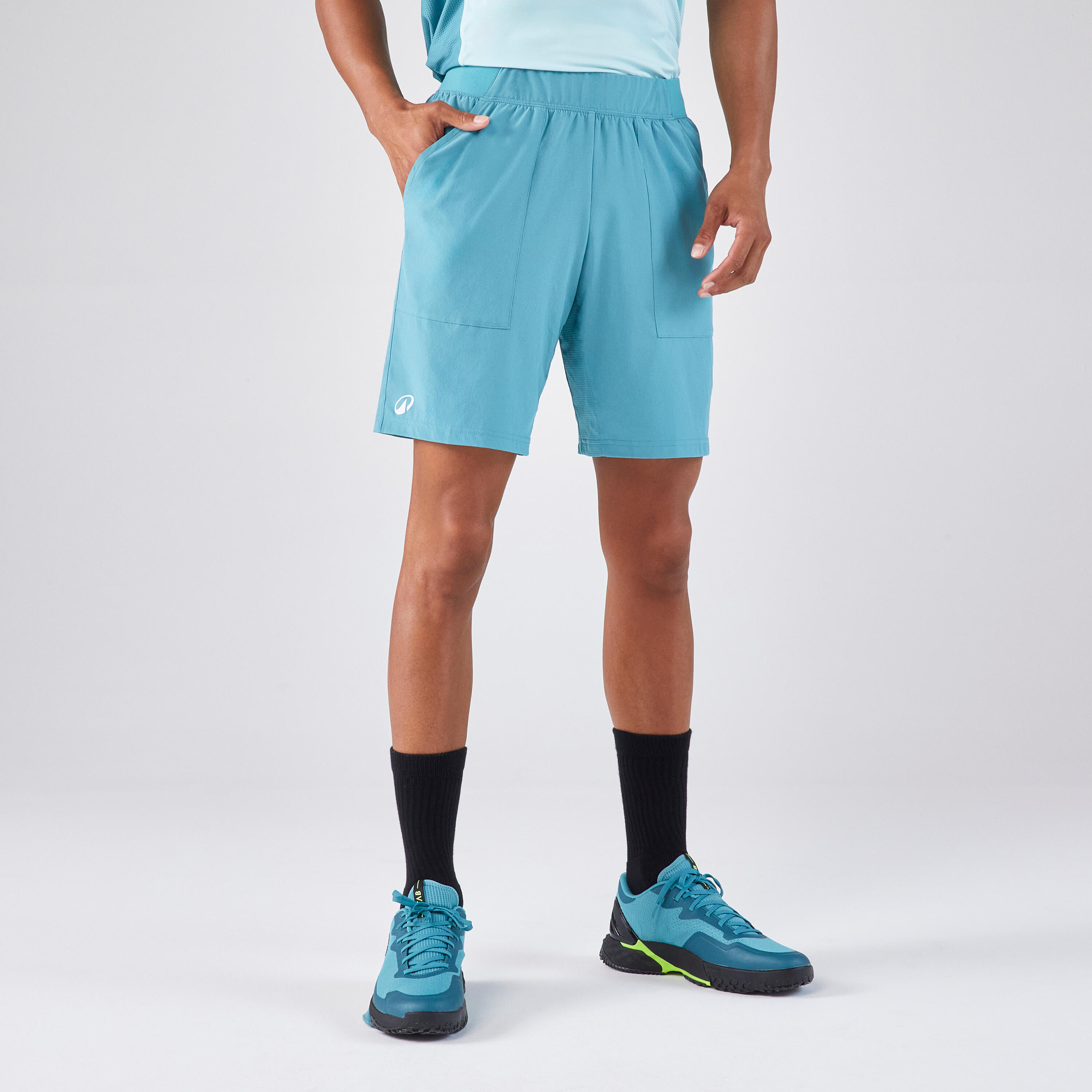 Ademende padelshort voor heren Dry blauw 3/7
